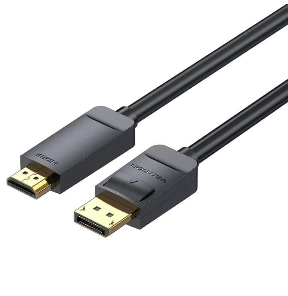 Cable Conversor Vention HAGBF/ DisplayPort Macho - HDMI 4K Macho/ 1m/ Negro