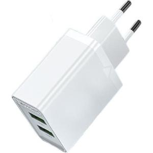 Cargador de Pared Vention FBAW0-EU/ 2xUSB/ 18W/ Blanco