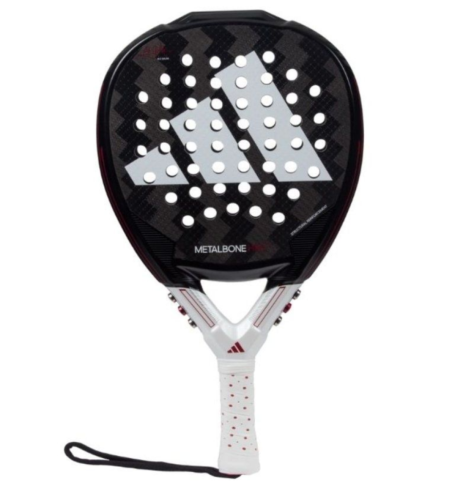 Pala de Pádel Adidas Metalbone HRD+ 2024/ Negra y Blanca (Ale Galan)