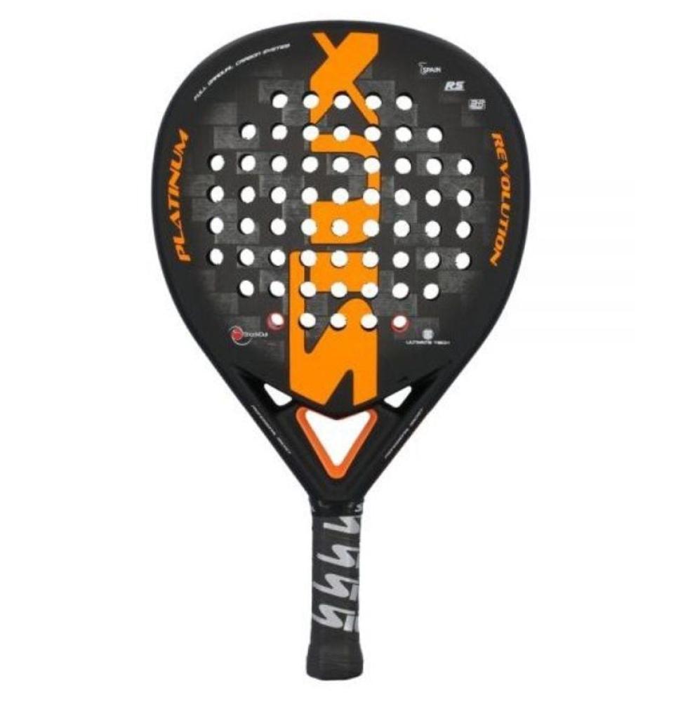 Pala de Pádel Siux Platinum Revolution 24K/ Negra y Naranja