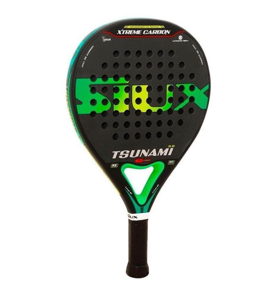 Pala de Pádel Siux Tsunami 5.0 3K/ Negra y Verde