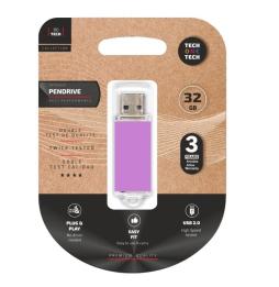 Pendrive 32GB Tech One Tech Basic USB 2.0/ Purpura Claro