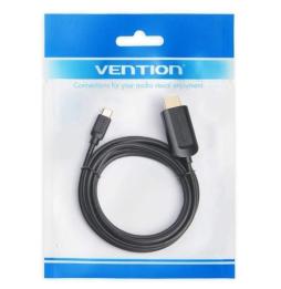 Cable Conversor HDMI 1.4 4K Vention CGUBF/ USB Tipo-C Macho - HDMI Macho/ 1m/ Negro