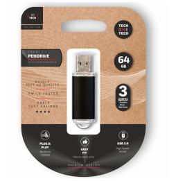 Pendrive 64GB Tech One Tech Basic USB 2.0/ Negro