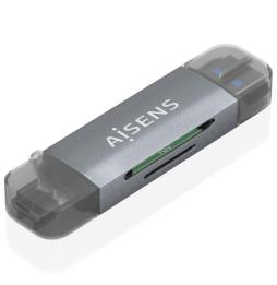 Lector de Tarjetas Externo Aisens ASCR-2AC08-GR/ USB 3.1