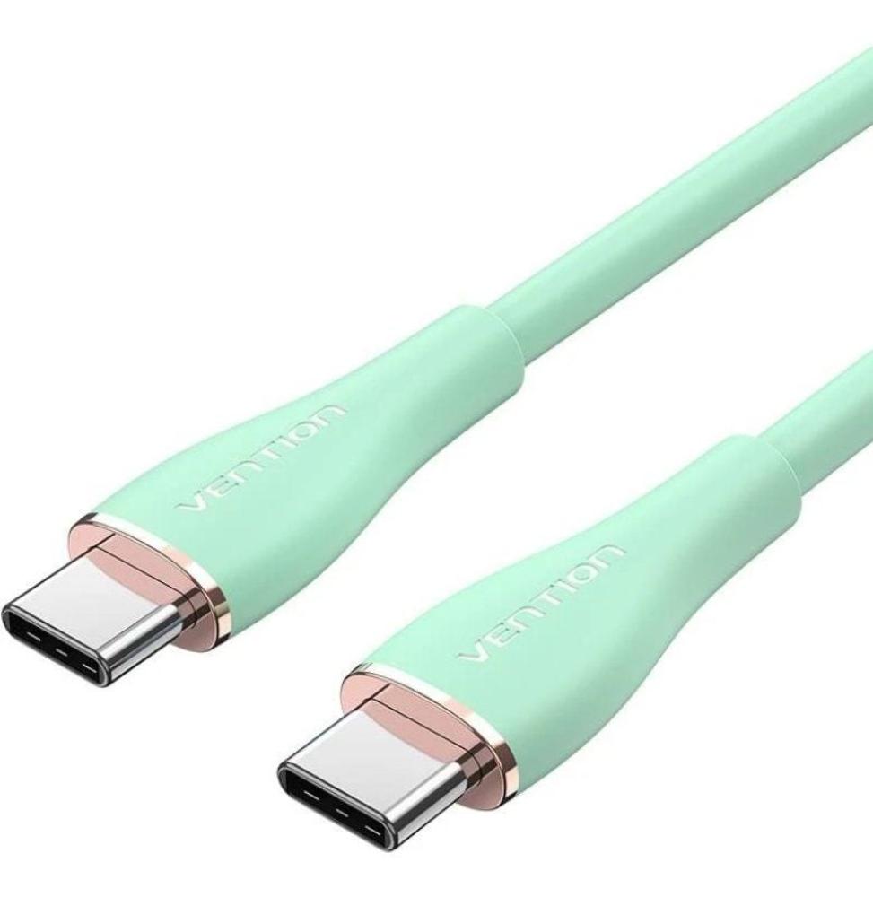 Cable USB 2.0 Tipo-C Vention TAWGG/ USB Tipo-C Macho - USB Tipo-C Macho/ Hasta 100W/ 480Mbps/ 1.5m/ Verde