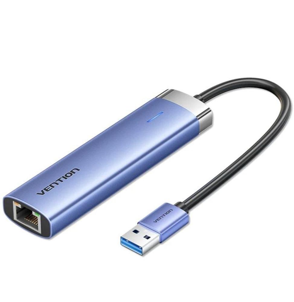 Hub USB 3.0 Vention TGFSB/ 3xUSB/ 1xRJ45/ 1xUSB Tipo-C PD