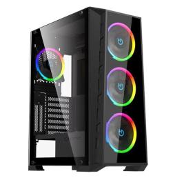 Caja Gaming Semitorre Hiditec MH12 GLASS