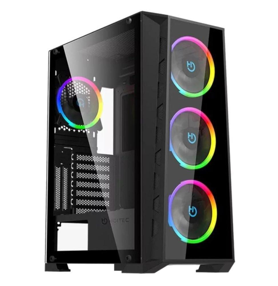 Caja Gaming Semitorre Hiditec MH12 GLASS