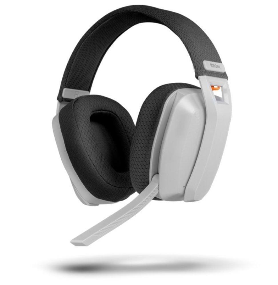 Auriculares Gaming Inalámbricos con Micrófono Krom Kanji/ Bluetooth/ USB 2.0/ Blancos