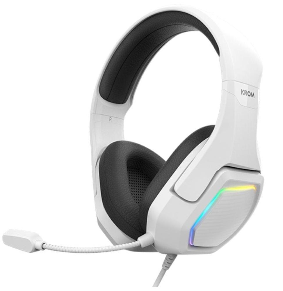 Auriculares Gaming con Micrófono Krom Kopa 7.1/ USB 2.0/ Blancos