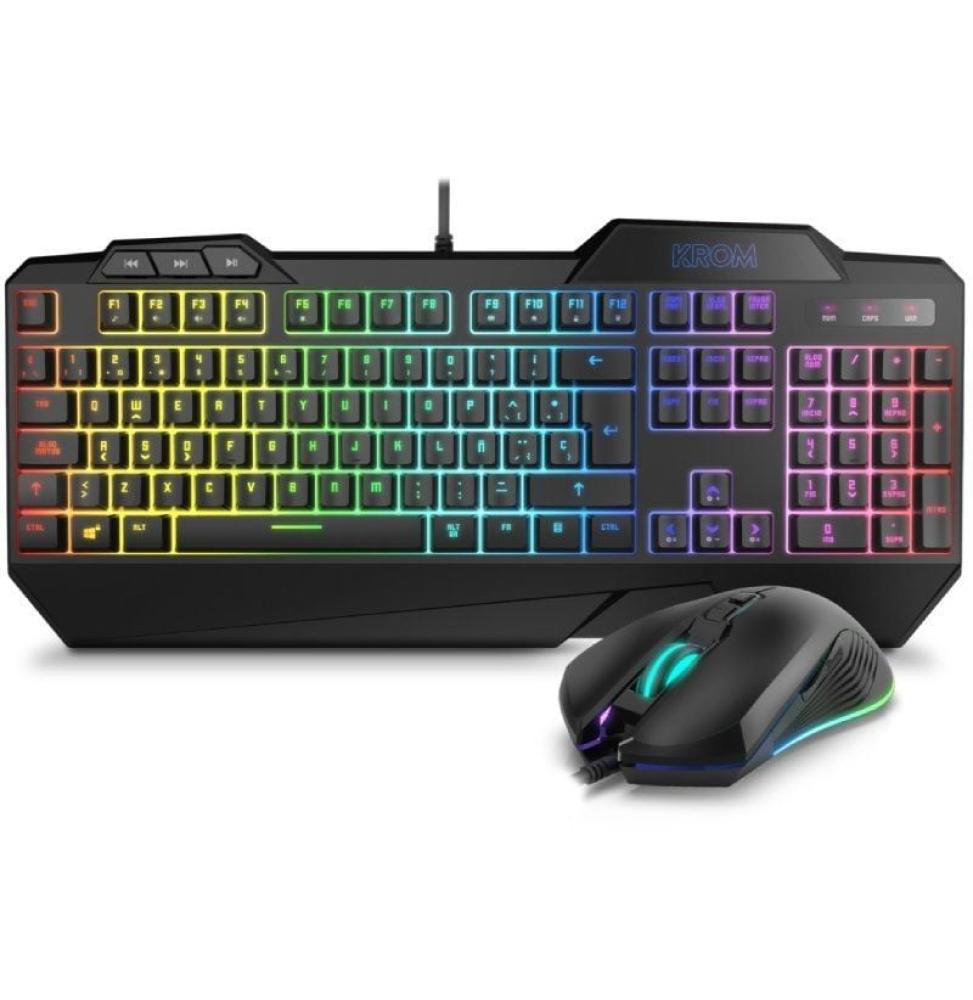 Pack Gaming Krom Krusher/ Teclado SemiMecánico + Ratón