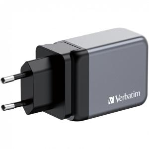 Cargador de Pared Universal Verbatim GNC-65/ 2xUSB Tipo-C/ 1xUSB/ 65W