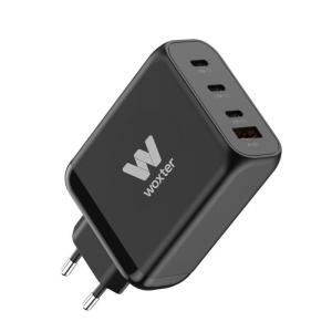 Cargador Gan de Pared Woxter PE26-177/ 3xUSB Tipo-C/ 1xUSB/ + Cable USB Tipo-C/ 100W