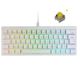 Teclado Gaming Mecánico Mars Gaming MKMINIPRO/ Switch Amarillo/ Blanco