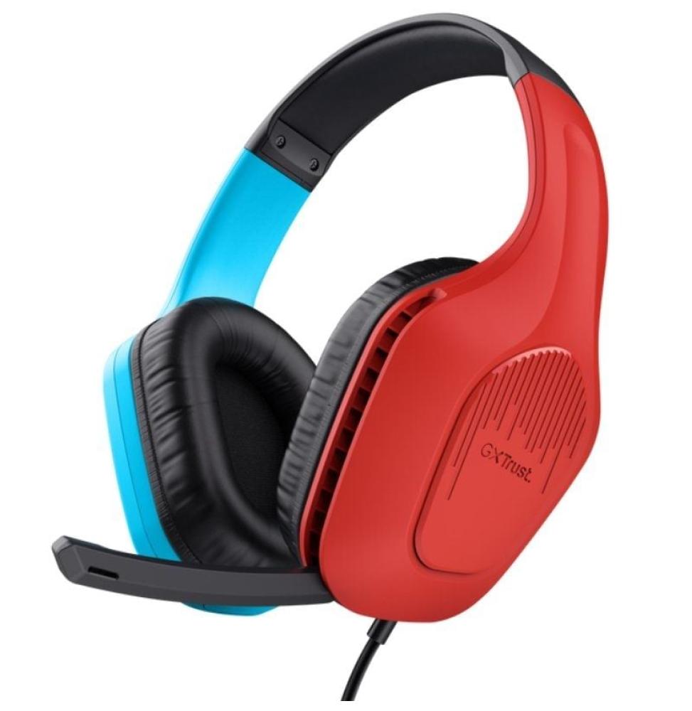 Auriculares Gaming con Micrófono Trust Gaming GXT 416S Zirox/ Jack 3.5/ Azules y Rojos