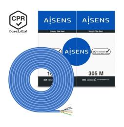 Bobina de Cable RJ45 UTP AWG24 LSZH CPR Dca Aisens A135-0663 Cat.6/ 305m/ Azul