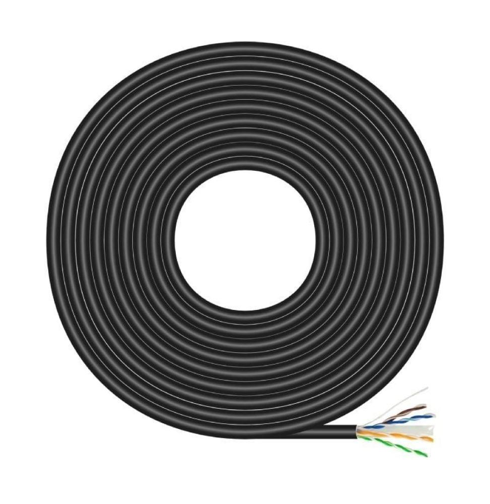 Bobina de Cable RJ45 para Exteriores UTP AWG23 Aisens A135-0675 Cat.6/ 100m/ Impermeable/ Negro