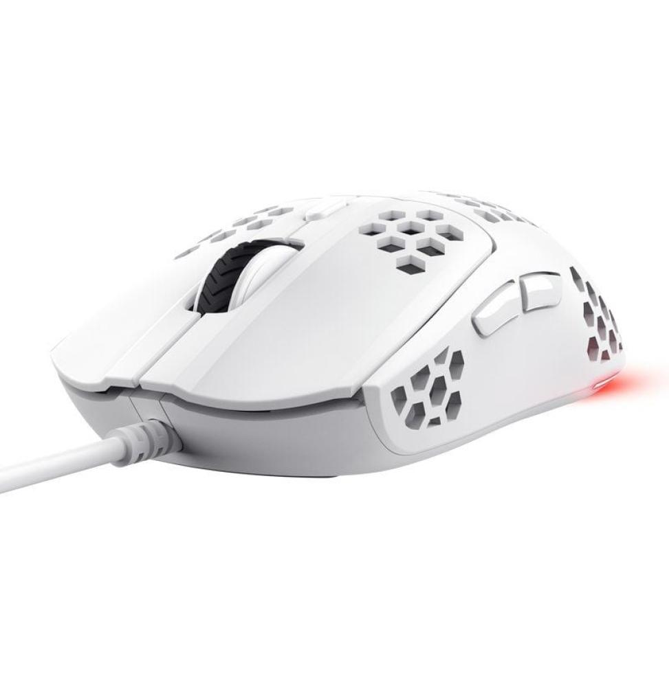 Ratón Gaming Trust Gaming GXT 929W Helox/ Hasta 6400 DPI/ Blanco