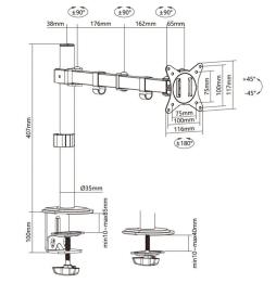 Soporte para Monitor y TV Aisens DT32TSR-147/ hasta 9kg