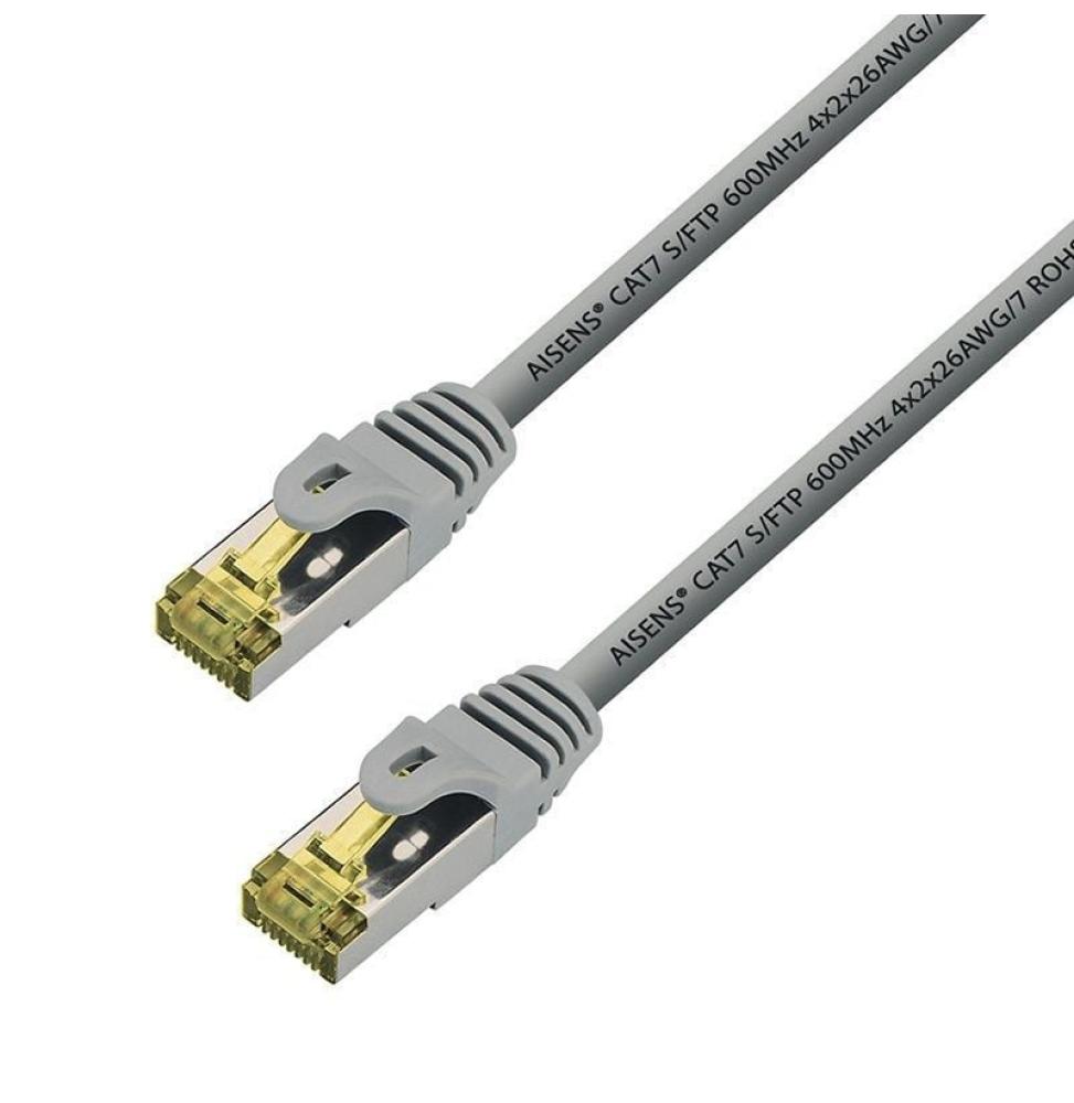 Cable de Red RJ45 S/FTP Aisens A146-0334/ Cat.7/ 1m/ Gris