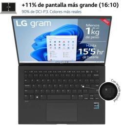 Portátil LG Gram 14Z90S-G.AD78B Intel Core Ultra 7-155H/ 32GB/ 1TB SSD/ 14'/ Win11