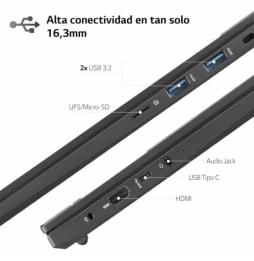 Portátil LG Ultra 16UD70R-G.AX76B Ryzen 7 7730U/ 16GB/ 512GB SSD/ 16'/ Sin Sistema Operativo