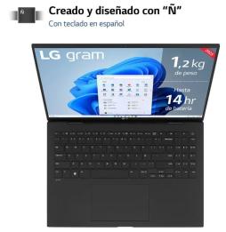 Portátil LG Gram 16Z90R-E AD78B Intel Core i7-1360P/ 32GB/ 1TB SSD/ GeForce RTX 3050/ 16'/ Win11