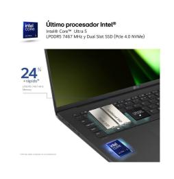 Portátil LG Gram 16Z90S-G.AD7BB Intel Core Ultra 7-155H/ 32GB/ 2TB SSD/ 16'/ Win11