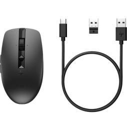 Ratón Inalámbrico por Bluetooth HP 710/ Batería recargable/ Hasta 3000 DPI/ Negro