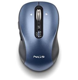 Ratón Inalámbrico por Bluetooth NGS Infinity-RB/ Batería recargable/ Hasta 3200 DPI/ Azul