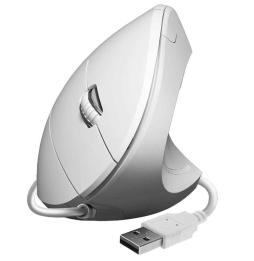 Ratón Ergonómico Subblim Glide Vertical Ergo Wired/ Hasta 1600 DPI/ Blanco