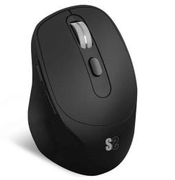 Ratón Ergonómico Inalámbrico por Bluetooth/ 2.4GHz Subblim Comfort Ergo Dual Battery/ Batería recargable/ Hasta 2400 DPI/ Negro