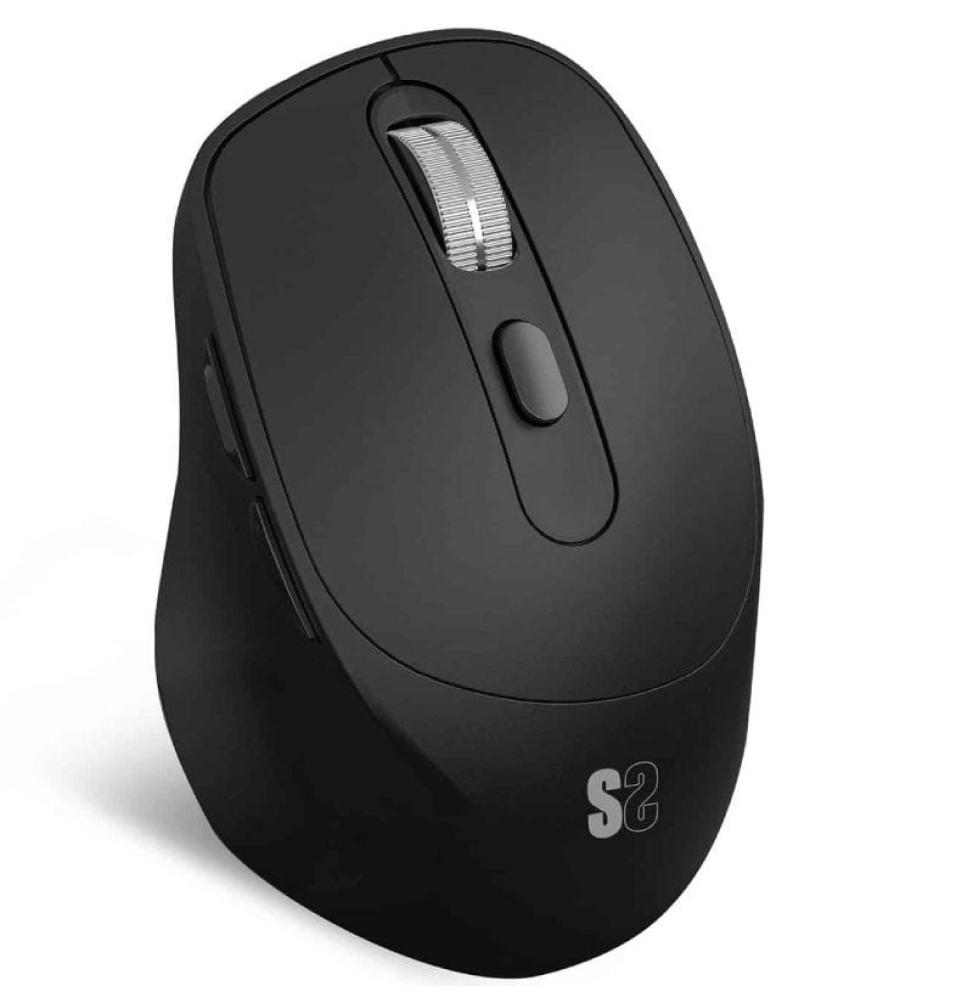 Ratón Ergonómico Inalámbrico por Bluetooth/ 2.4GHz Subblim Comfort Ergo Dual Battery/ Batería recargable/ Hasta 2400 DPI/ Negro