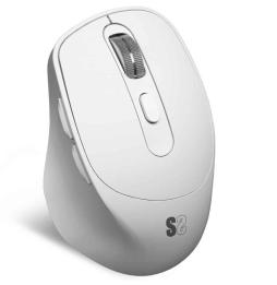 Ratón Ergonómico Inalámbrico por Bluetooth/ 2.4GHz Subblim Comfort Ergo Dual Battery/ Batería recargable/ Hasta 2400 DPI/ Blanco