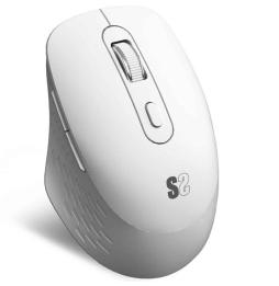 Ratón Ergonómico Inalámbrico por Bluetooth/ 2.4GHz Subblim Curve Ergo Dual Battery/ Batería recargable/ Hasta 1600 DPI/ Blanco