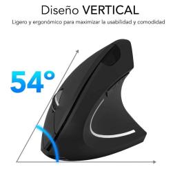 Ratón Ergonómico Inalámbrico por Bluetooth/ 2.4GHz Subblim Glide Vertical Ergo Dual Battery/ Batería Recargable/ Hasta 1600 DPI/