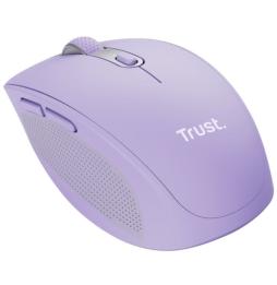 Ratón Inalámbrico por Bluetooth Trust Ozaa Compact Wireless/ Batería recargable/ Hasta 3200 DPI/ Morado