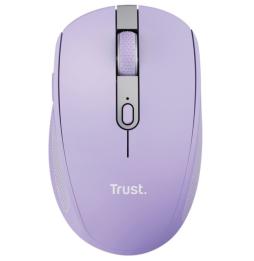 Ratón Inalámbrico por Bluetooth Trust Ozaa Compact Wireless/ Batería recargable/ Hasta 3200 DPI/ Morado