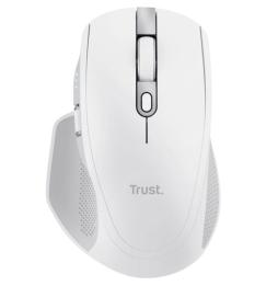 Ratón Inalámbrico por Bluetooth Trust Ozaa+/ Batería recargable/ Hasta 3200 DPI/ Blanco