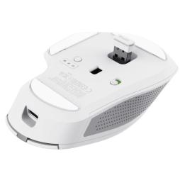 Ratón Inalámbrico por Bluetooth Trust Ozaa+/ Batería recargable/ Hasta 3200 DPI/ Blanco