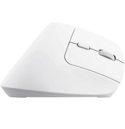 Ratón Ergonómico Inalámbrico por Bluetooth Trust Bayo+/ Batería Recargable/ Hasta 2400 DPI/ Blanco