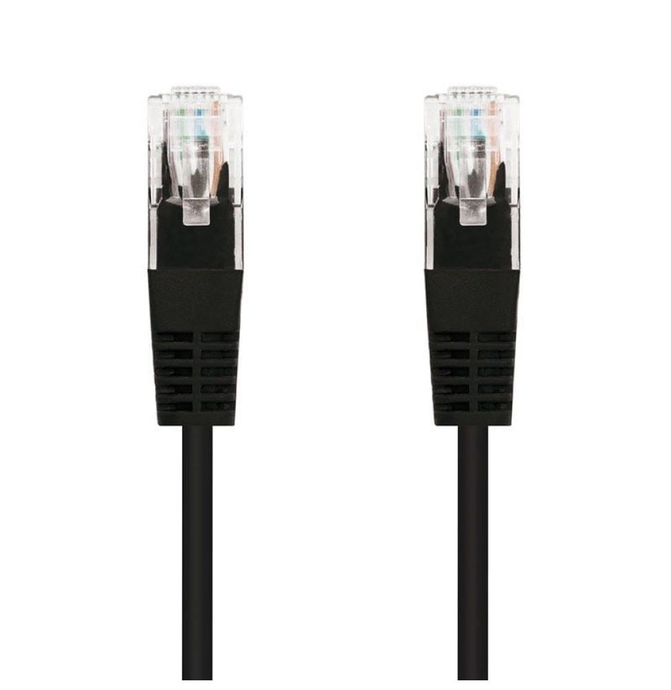 Cable de Red RJ45 UTP Nanocable 10.20.0102-BK Cat.5e/ 2m/ Negro