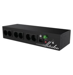 Unidad de Distribución para Alimentación Phasak COMPACT 800 VA/ 9A/ 8x Schuko/ Formato Rack 2U