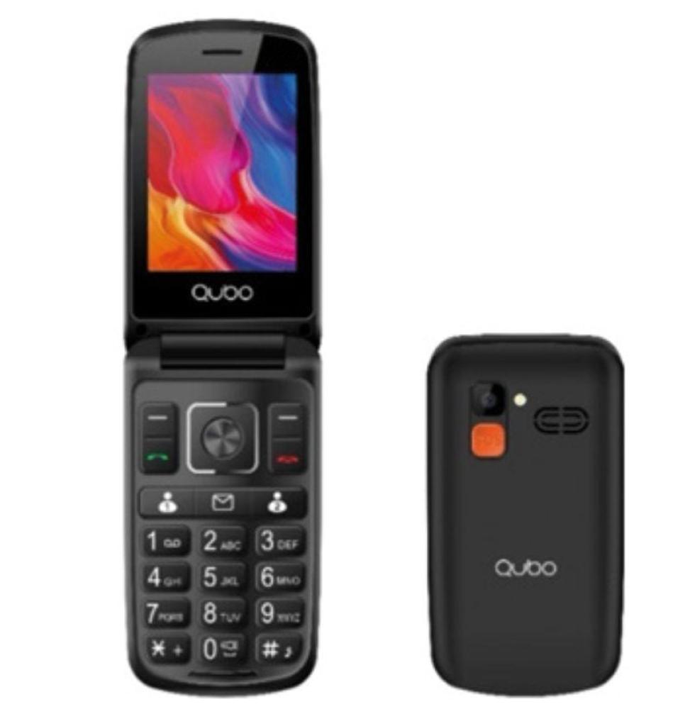 Teléfono Móvil Qubo P-210NWBKC para Personas Mayores/ Negro