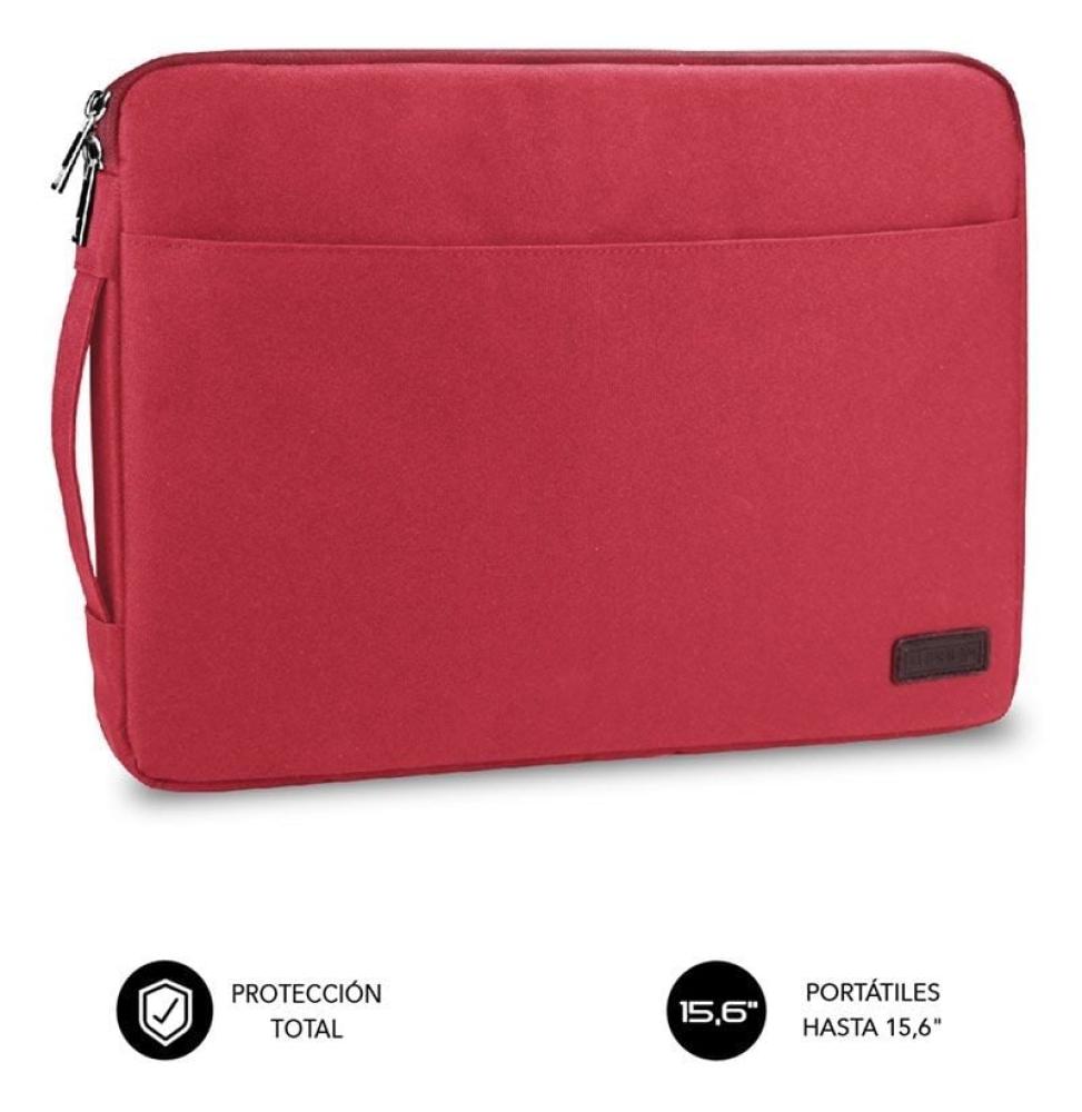 Funda Subblim Urban Laptop Sleeve para Portátiles hasta 15.6'/ Roja