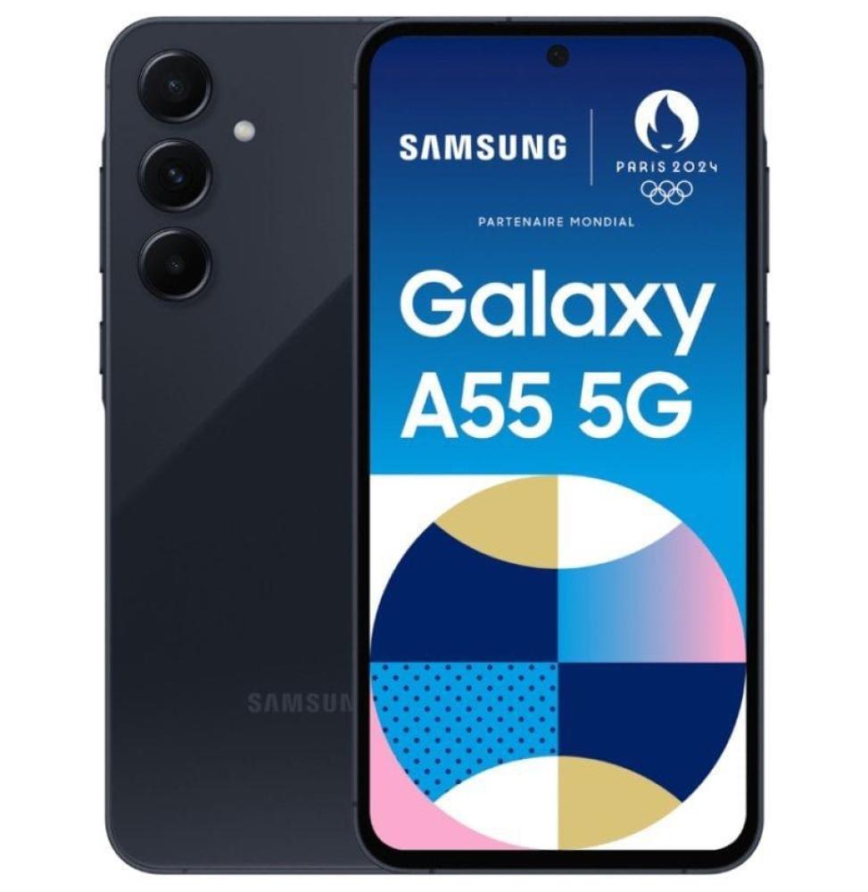 Smartphone Samsung Galaxy A55 8GB/ 256GB/ 6.6'/ 5G/ Negro Eclipse