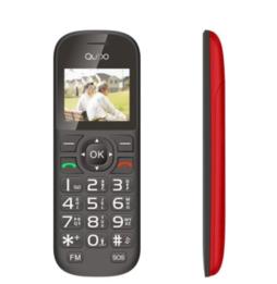 Teléfono Móvil Qubo D-1803 para Personas Mayores/ Rojo