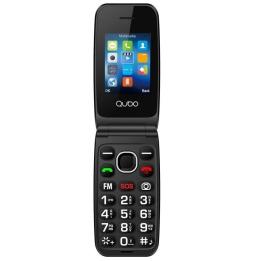 Teléfono Móvil Qubo NEON2W-SOS para Personas Mayores/ Negro/ Incluye Base de Carga