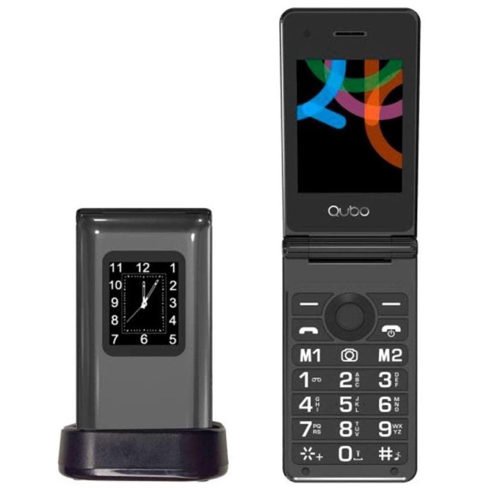 Teléfono Móvil Qubo X-28BKC para Personas Mayores/ Negro